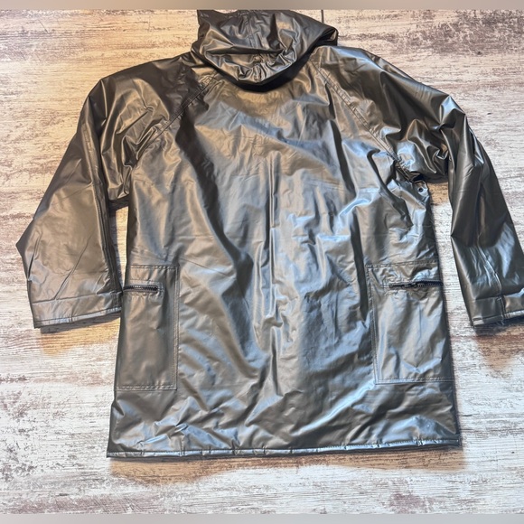 totes Men's Glossy silver Raincoat‎ Size Large - Picture 3 of 5